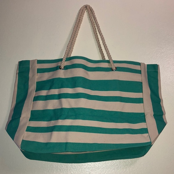 Large Striped Beach Bag - Picture 1 of 2